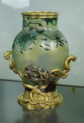 Crystal Vase with a Stand with Intertwined Snakes, c.1890